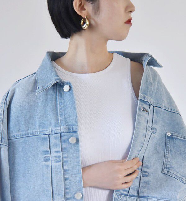 quaranciel「quaranciel:〈洗濯機可能〉カップ付き アメリカンスリーブ リブ タンクトップ」|インナー|