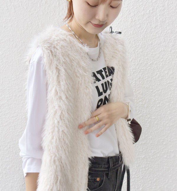 SHIPS for women「ローズ ペトール ロング スリーブ プリント TEE」|Tシャツ・カットソー|