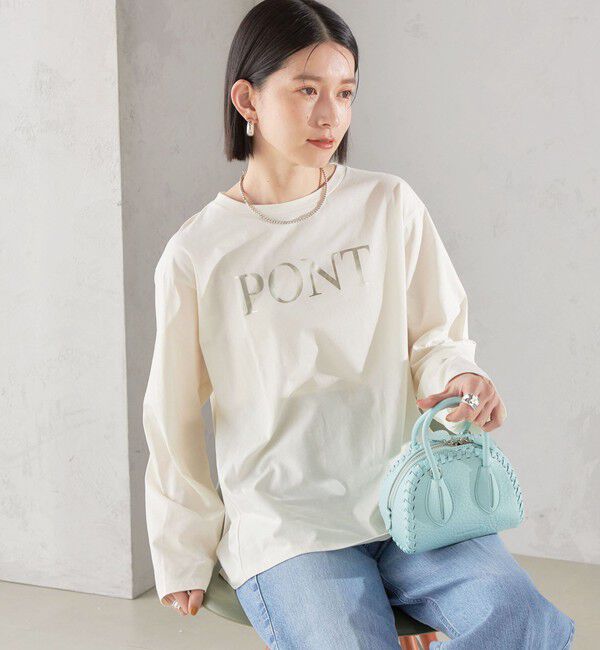 SHIPS for women「ローズ ペトール ロング スリーブ プリント TEE」|Tシャツ・カットソー|