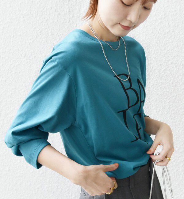 SHIPS for women「ローズ ペトール ロング スリーブ プリント TEE」|Tシャツ・カットソー|