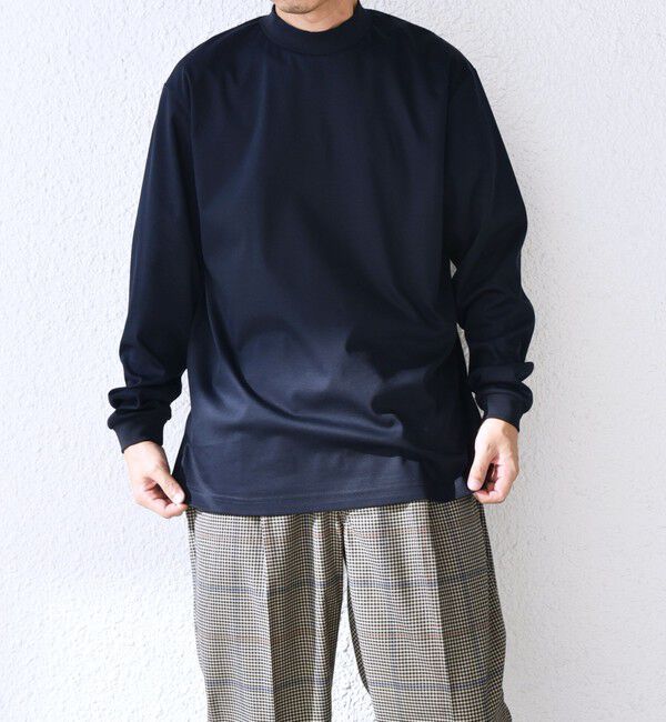 SHIPS any「SHIPS any: スムースコットン モックネック Tシャツ (ロンT)◇」|Tシャツ・カットソー|