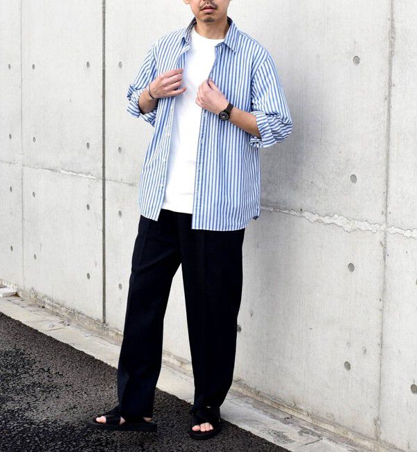 SHIPS any「SHIPS any: 〈洗濯機可能〉コットン / リネン ７分袖 レギュラー シャツ 24SS◇」|シャツ・ブラウス|