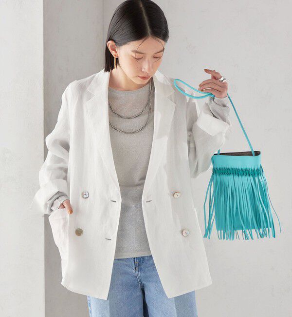 SHIPS for women「〈手洗い可能〉ラミー シアー ジャケット」|テーラードジャケット|