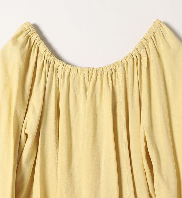 SHIPS any「SHIPS any:〈洗濯機可能〉リネン ミックス ギャザー リボン ブラウス」|シャツ・ブラウス|