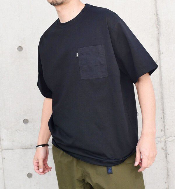 SHIPS any「【WEB限定】SHIPS any:〈撥水加工〉Teflon EcoElite(TM) ナイロンポケット Tシャツ◇」|Tシャツ・カットソー|