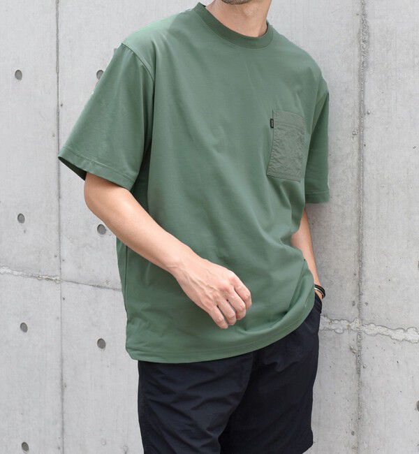 SHIPS any「【WEB限定】SHIPS any:〈撥水加工〉Teflon EcoElite(TM) ナイロンポケット Tシャツ◇」|Tシャツ・カットソー|