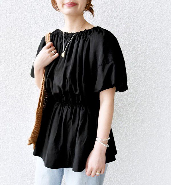 SHIPS for women「【WEB限定】〈洗濯機可能〉麻混 2WAY オフショルダー ブラウス」|シャツ・ブラウス|