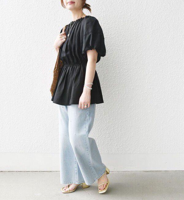 SHIPS for women「【WEB限定】〈洗濯機可能〉麻混 2WAY オフショルダー ブラウス」|シャツ・ブラウス|