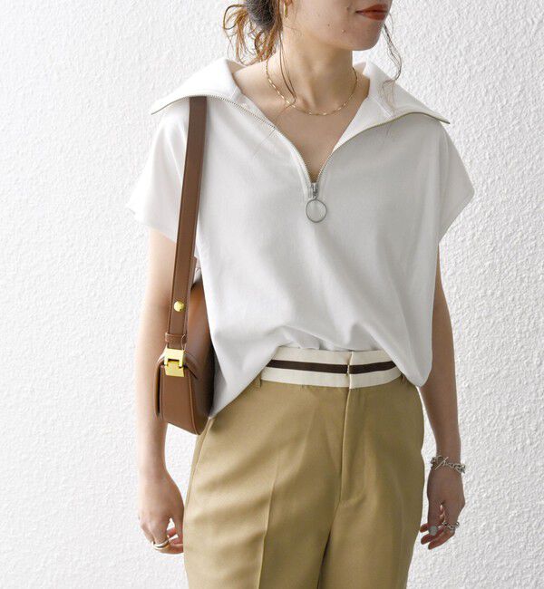 SHIPS any「SHIPS any:〈洗濯機可能〉ミニ裏毛 ハーフ ジップ フレンチ プルオーバー」|プルオーバー|