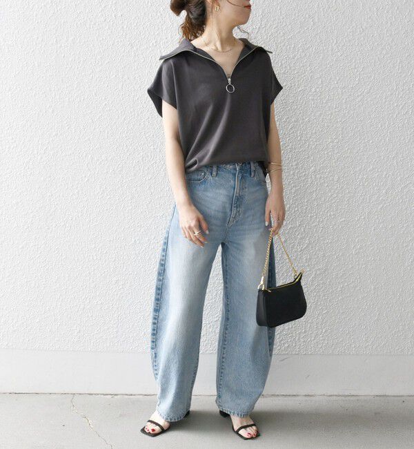 SHIPS any「SHIPS any:〈洗濯機可能〉ミニ裏毛 ハーフ ジップ フレンチ プルオーバー」|プルオーバー|