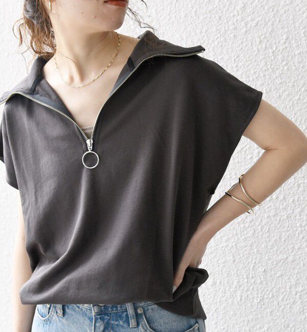 SHIPS any「SHIPS any:〈洗濯機可能〉ミニ裏毛 ハーフ ジップ フレンチ プルオーバー」|プルオーバー|