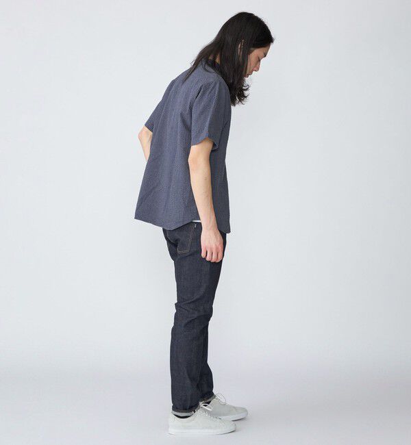 SHIPS「SHIPS: シアサッカー プルオーバー バンドカラー ショートスリーブ シャツ」|シャツ・ブラウス|