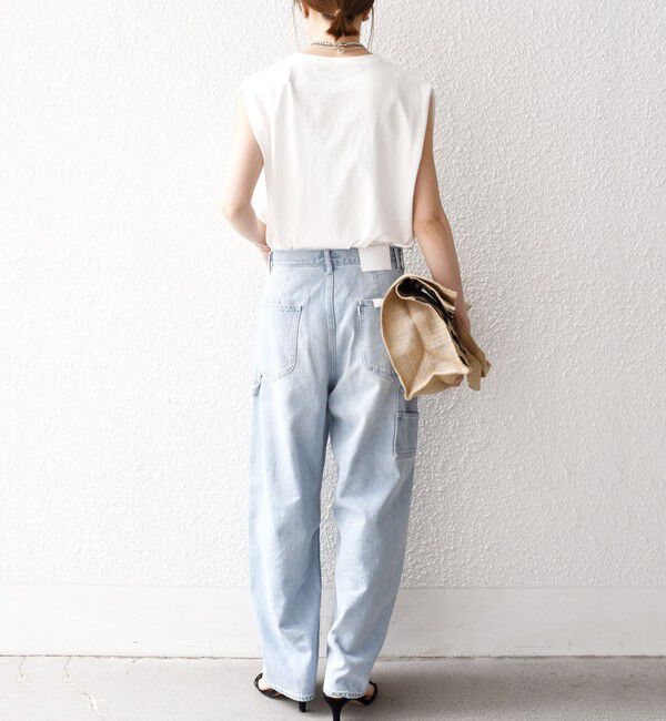 SHIPS any「SHIPS any:〈抗菌防臭/洗濯機可能〉USAコットン ラウンドヘム ノースリーブ TEE」|Tシャツ・カットソー|