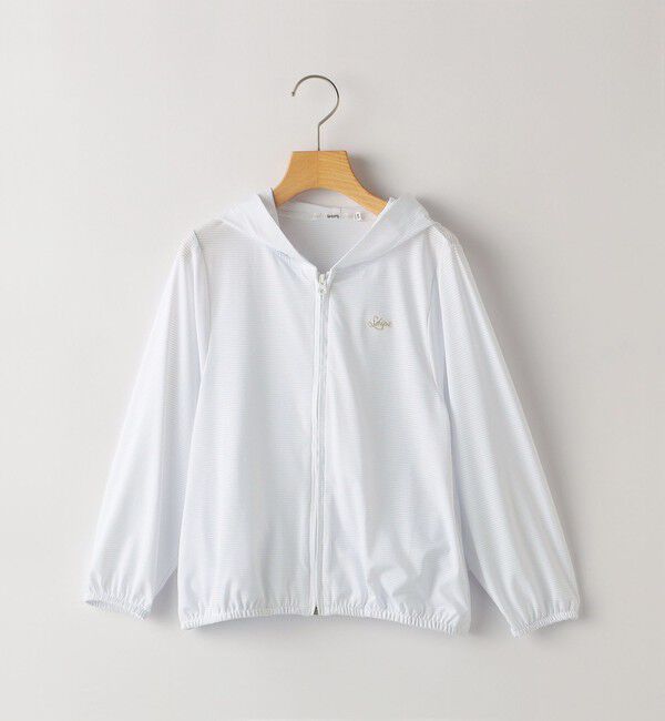 SHIPS KIDS「SHIPS KIDS:80～90cm /〈接触冷感/UVカット〉サンシェード フーディー」|パーカー|ホワイト