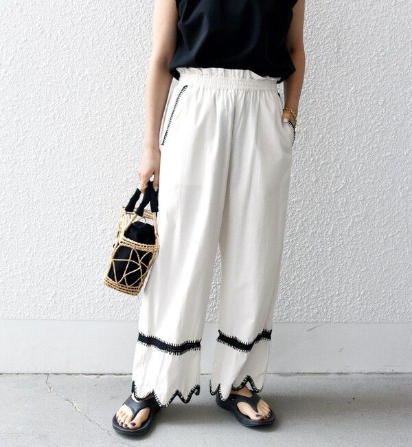 SHIPS any「bon_meur:〈洗濯機可能〉ブランケット エンブロイダリー パンツ」|その他|