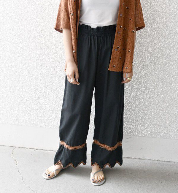 SHIPS any「bon_meur:〈洗濯機可能〉ブランケット エンブロイダリー パンツ」|その他|