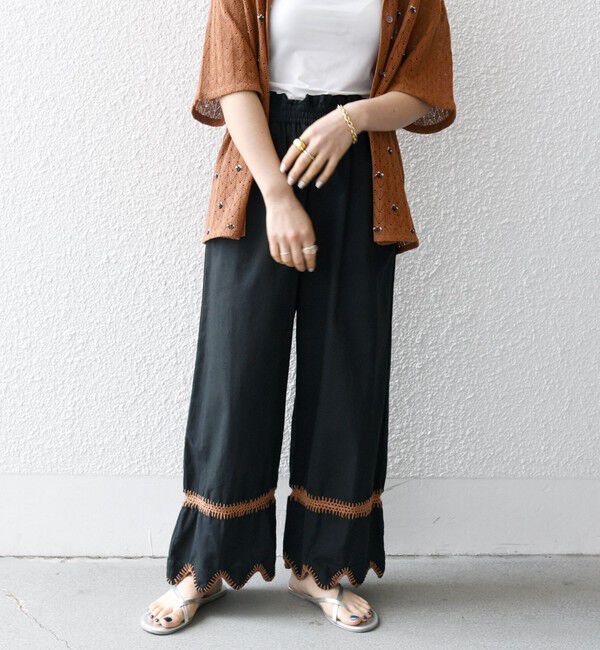 SHIPS any「bon_meur:〈洗濯機可能〉ブランケット エンブロイダリー パンツ」|その他|