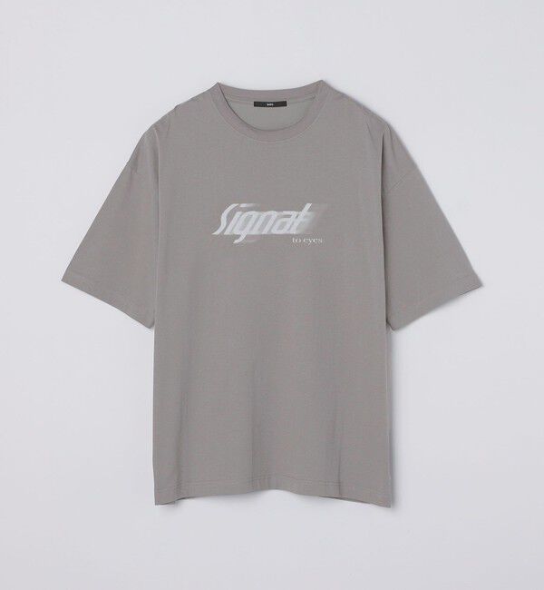 SHIPS「SHIPS:〈遮熱/UVカット/吸水速乾/接触冷感〉SHELTECH(R) ロゴ Tシャツ」|Tシャツ・カットソー|チャコールグレー