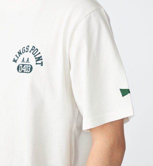 SHIPS「【SHIPS別注】KINGS POINT: ロゴ プリント 半袖 Tシャツ」|Tシャツ・カットソー|ホワイト系