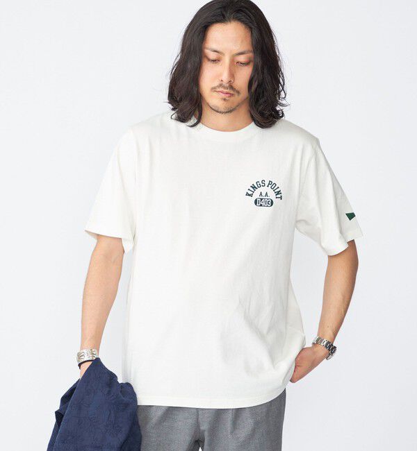 SHIPS「【SHIPS別注】KINGS POINT: ロゴ プリント 半袖 Tシャツ」|Tシャツ・カットソー|
