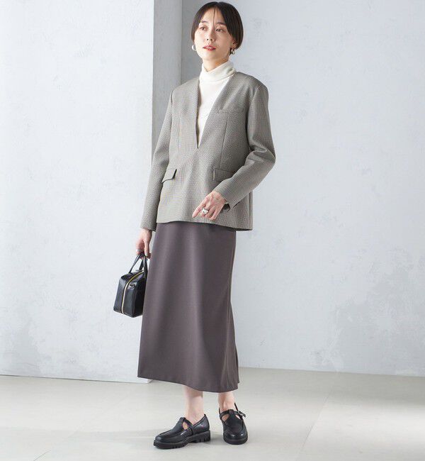 SHIPS for women「〈手洗い可能〉ニット ジョーゼット バック マーメイド スカート」|スカート|