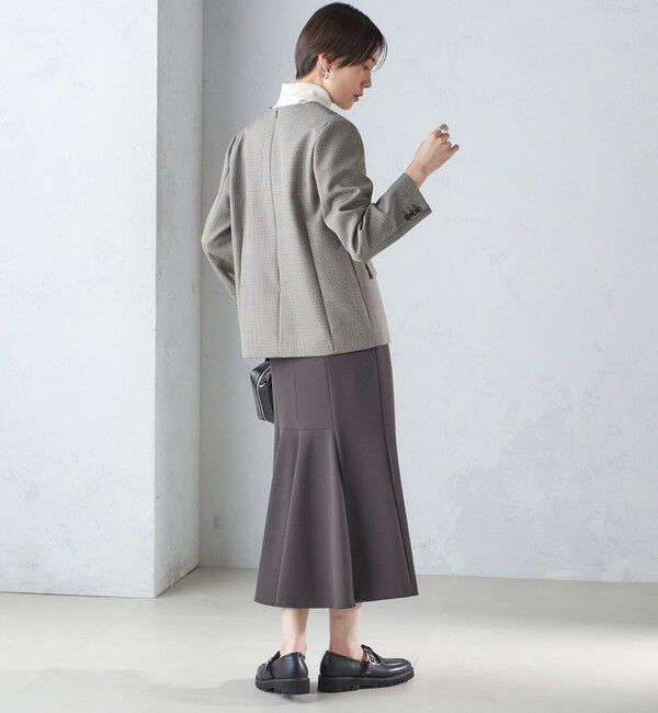 SHIPS for women「〈手洗い可能〉ニット ジョーゼット バック マーメイド スカート」|スカート|