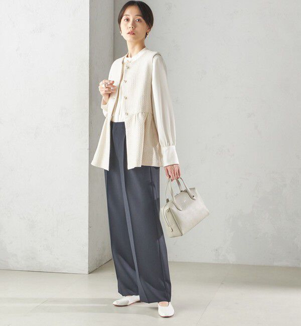 SHIPS for women「〈手洗い可能〉シャーク ツイード タック パンツ」|その他|