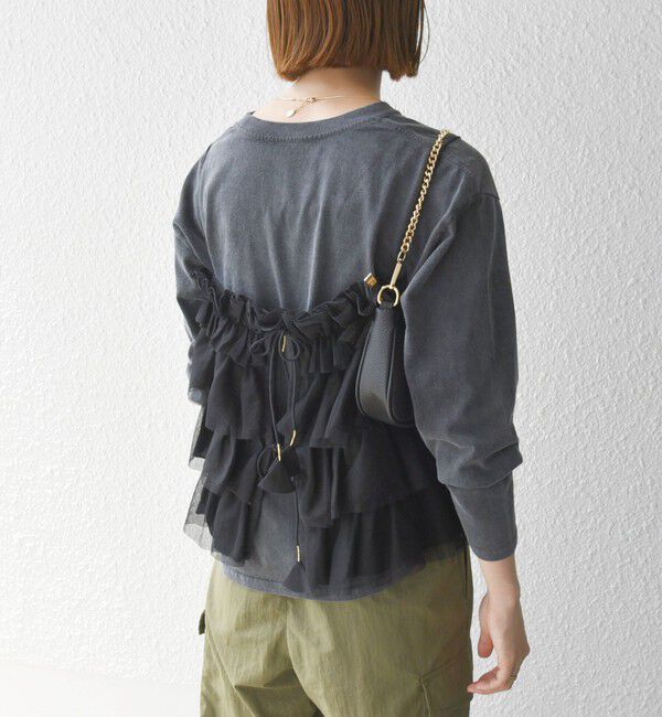 SHIPS any「SHIPS any:〈手洗い可能〉チュール ティアード 2WAY キャミソール」|キャミソール|