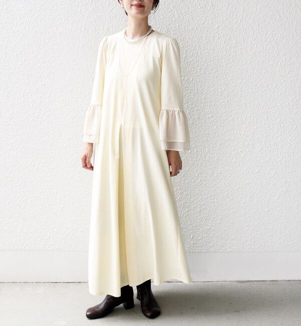 SHIPS for women「【WEB限定】〈手洗い可能〉バック リボン タック ワンピース」|ワンピース|