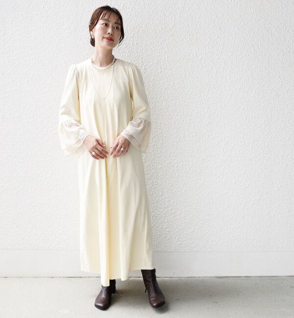 SHIPS for women「【WEB限定】〈手洗い可能〉バック リボン タック ワンピース」|ワンピース|