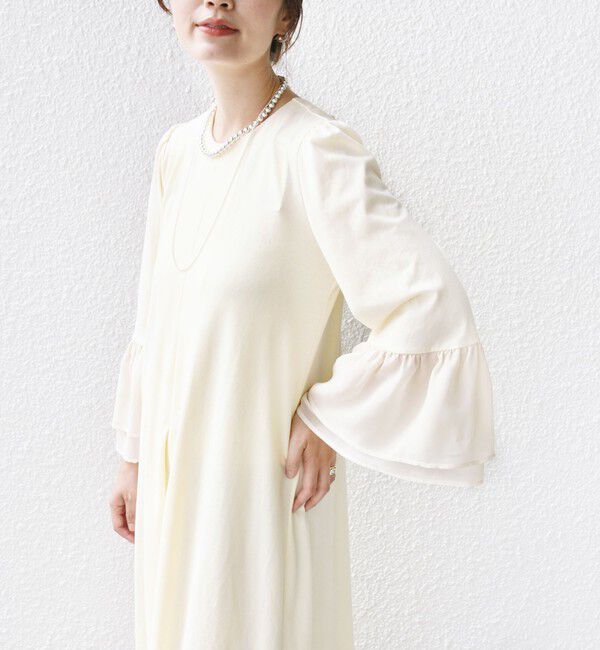 SHIPS for women「【WEB限定】〈手洗い可能〉バック リボン タック ワンピース」|ワンピース|