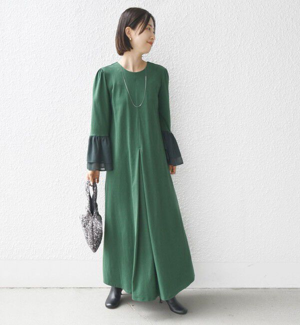 SHIPS for women「【WEB限定】〈手洗い可能〉バック リボン タック ワンピース」|ワンピース|