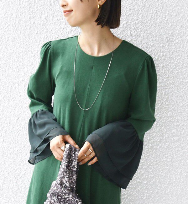 SHIPS for women「【WEB限定】〈手洗い可能〉バック リボン タック ワンピース」|ワンピース|