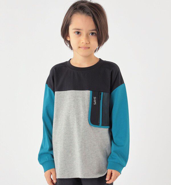 SHIPS KIDS「SHIPS KIDS:100～130cm /〈接触冷感/UVカット〉長袖 TEE」|Tシャツ・カットソー|