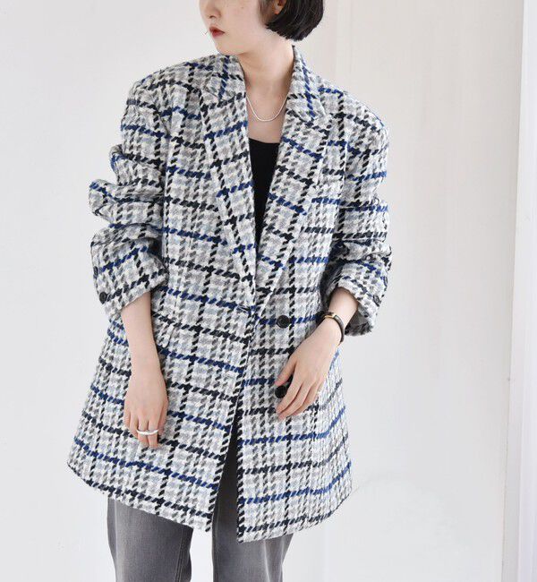 quaranciel「quaranciel: ツイード オーバー テーラード ジャケット」|テーラードジャケット|