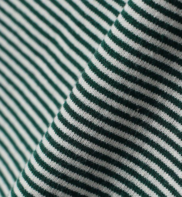 SHIPS for women「【WEB限定】〈洗濯機可能〉刺繍 デザイン ボーダー リンガー TEE」|Tシャツ・カットソー|