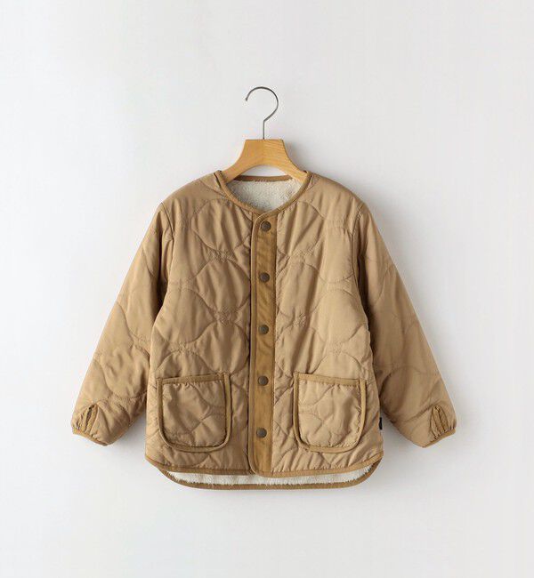SHIPS KIDS「SHIPS KIDS:80～90cm / 〈手洗い可能〉ボア&times;キルティング リバーシブル ブルゾン」|その他|キャメル