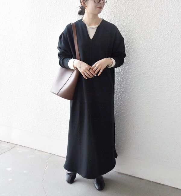 SHIPS any「【WEB限定】SHIPS any: USA コットン 裏起毛 ポケット スウェット ワンピース」|ワンピース|