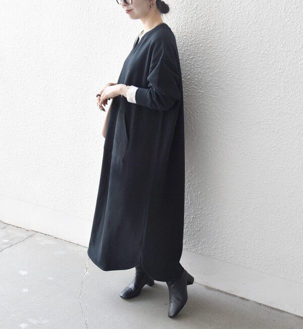 SHIPS any「【WEB限定】SHIPS any: USA コットン 裏起毛 ポケット スウェット ワンピース」|ワンピース|