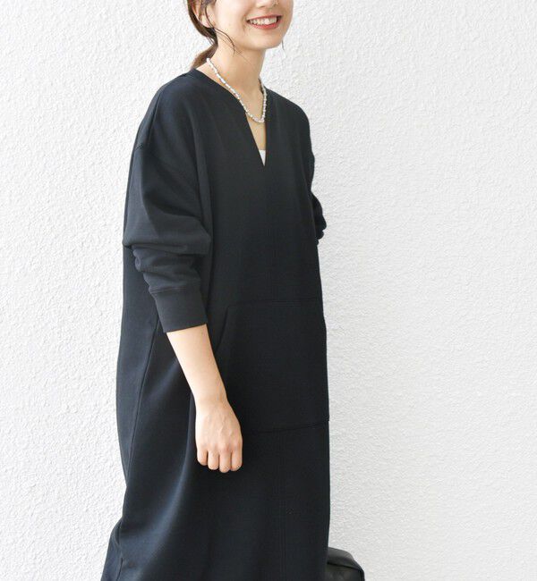 SHIPS any「【WEB限定】SHIPS any: USA コットン 裏起毛 ポケット スウェット ワンピース」|ワンピース|