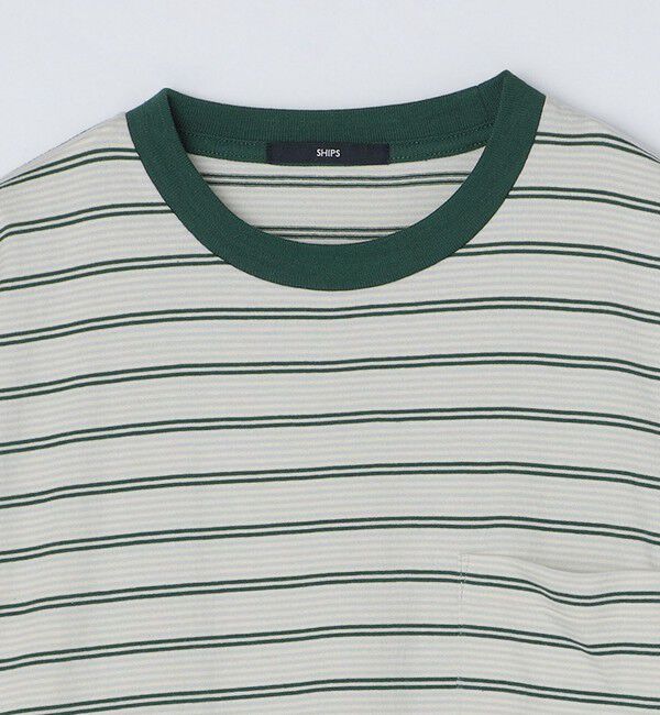 SHIPS「SHIPS: マイクロ ボーダー Tシャツ (ロンT)」|Tシャツ・カットソー|