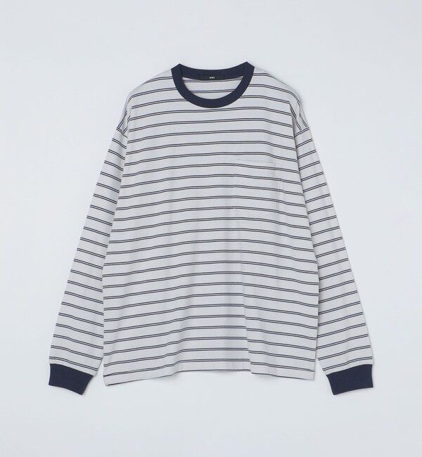 SHIPS「SHIPS: マイクロ ボーダー Tシャツ (ロンT)」|Tシャツ・カットソー|