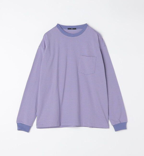 SHIPS「SHIPS: マイクロ ボーダー Tシャツ (ロンT)」|Tシャツ・カットソー|