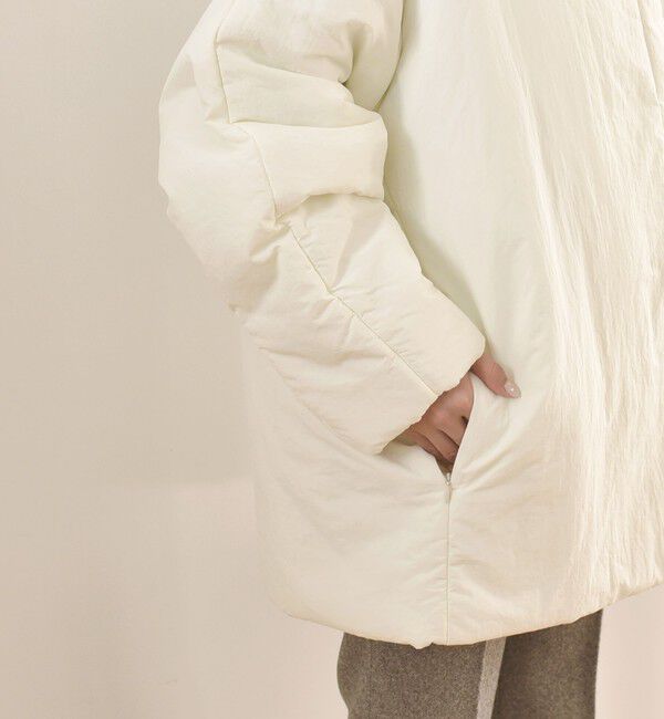 quaranciel「quaranciel: 中綿 テーラード ミドル ジャケット コート」|ダウン|