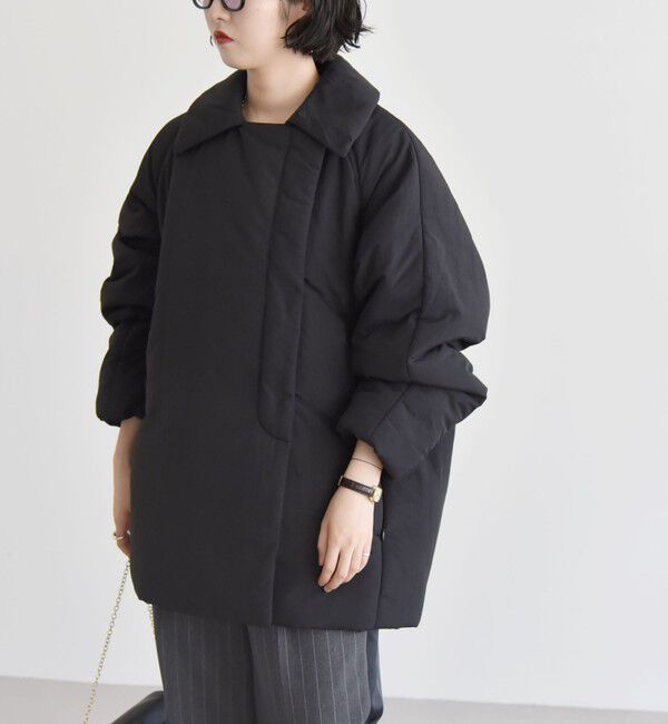 quaranciel「quaranciel: 中綿 テーラード ミドル ジャケット コート」|ダウン|