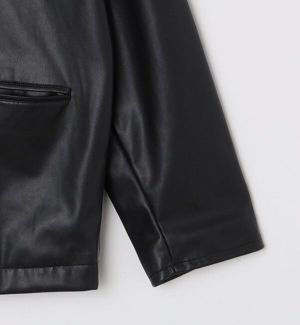 SHIPS「BENCH MARKING SHIRT: 合成皮革 カーコート」|ブルゾン・スタジャン|