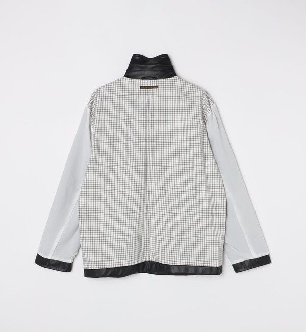 SHIPS「BENCH MARKING SHIRT: 合成皮革 カーコート」|ブルゾン・スタジャン|