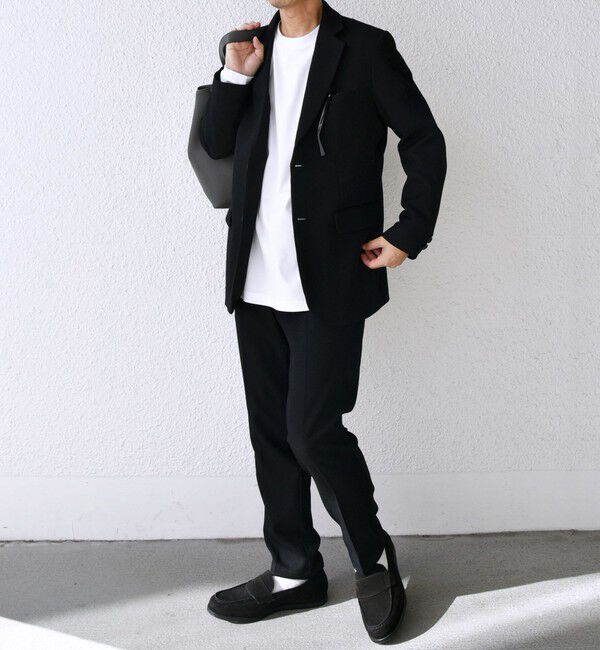 SHIPS any「SHIPS any:〈洗濯機可能〉ウールライク ストレッチ セットアップ スーツ 25AW」|スーツ|ブラック