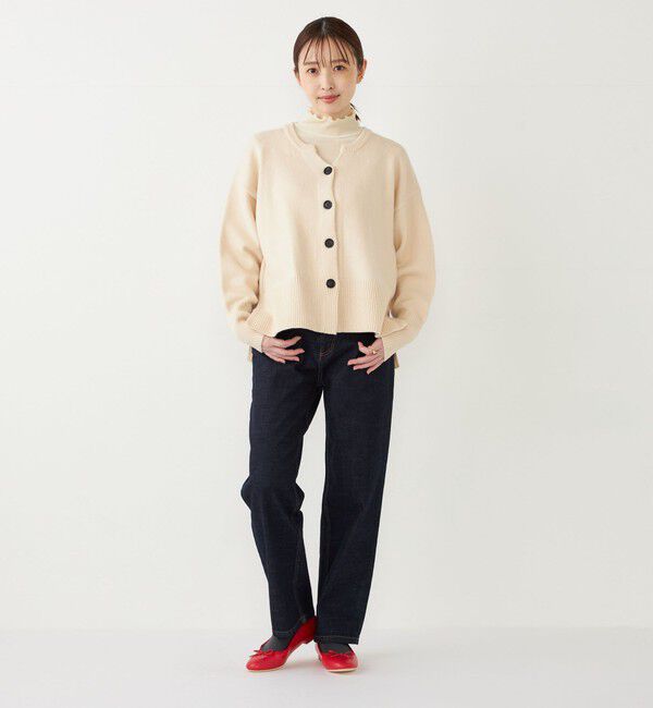 SHIPS Colors 「SHIPS Colors:〈手洗い可能〉フラッフィー キーネック カーディガン◇」|カーディガン|