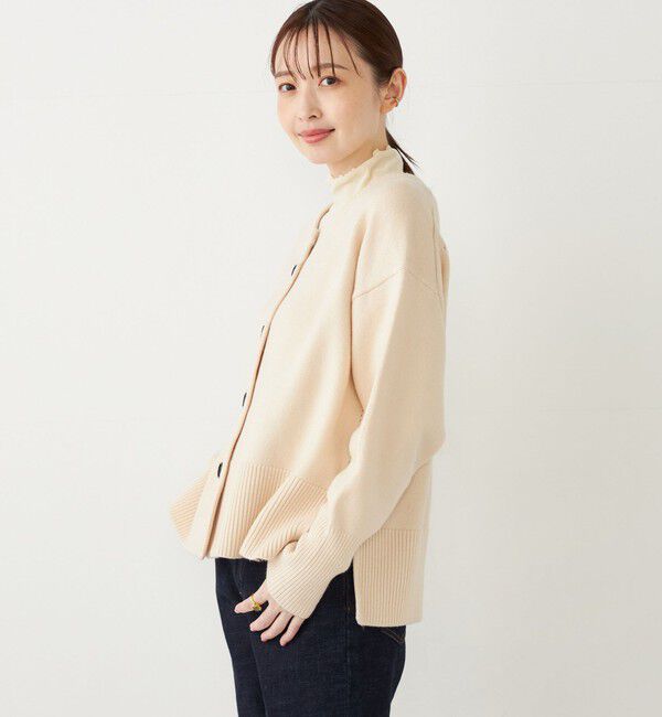 SHIPS Colors 「SHIPS Colors:〈手洗い可能〉フラッフィー キーネック カーディガン◇」|カーディガン|